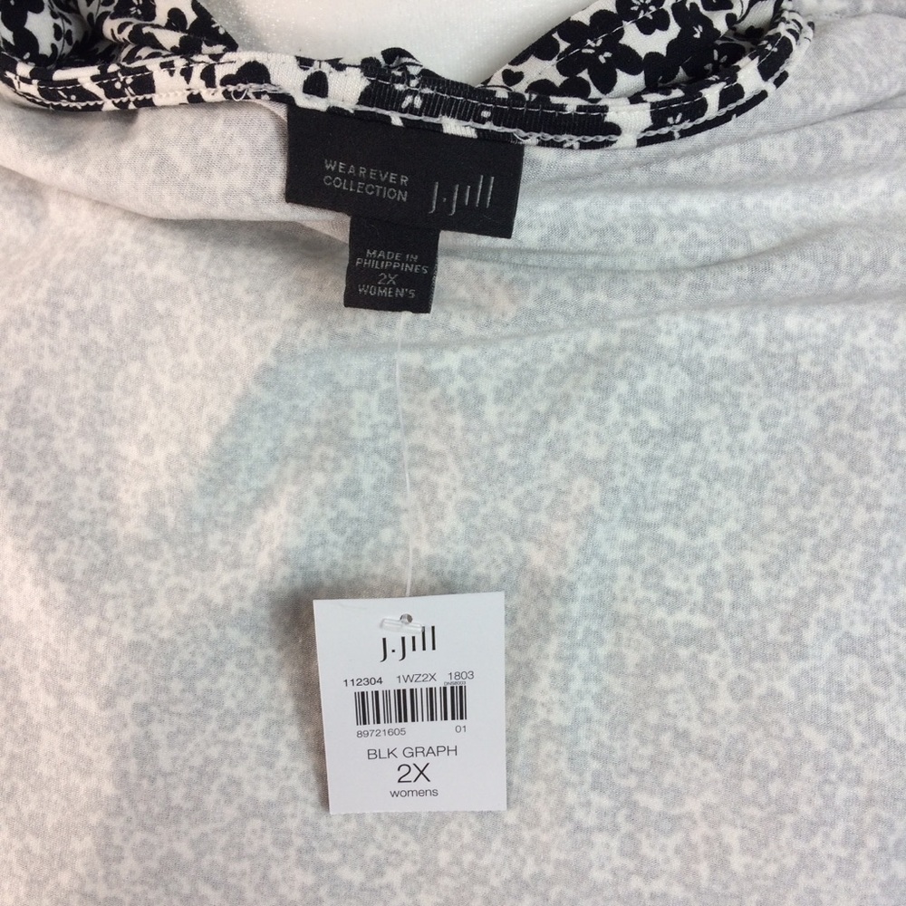 NWT J. Jill Wearever Collection Floral Tunic 2X - Picture 6 of 8
